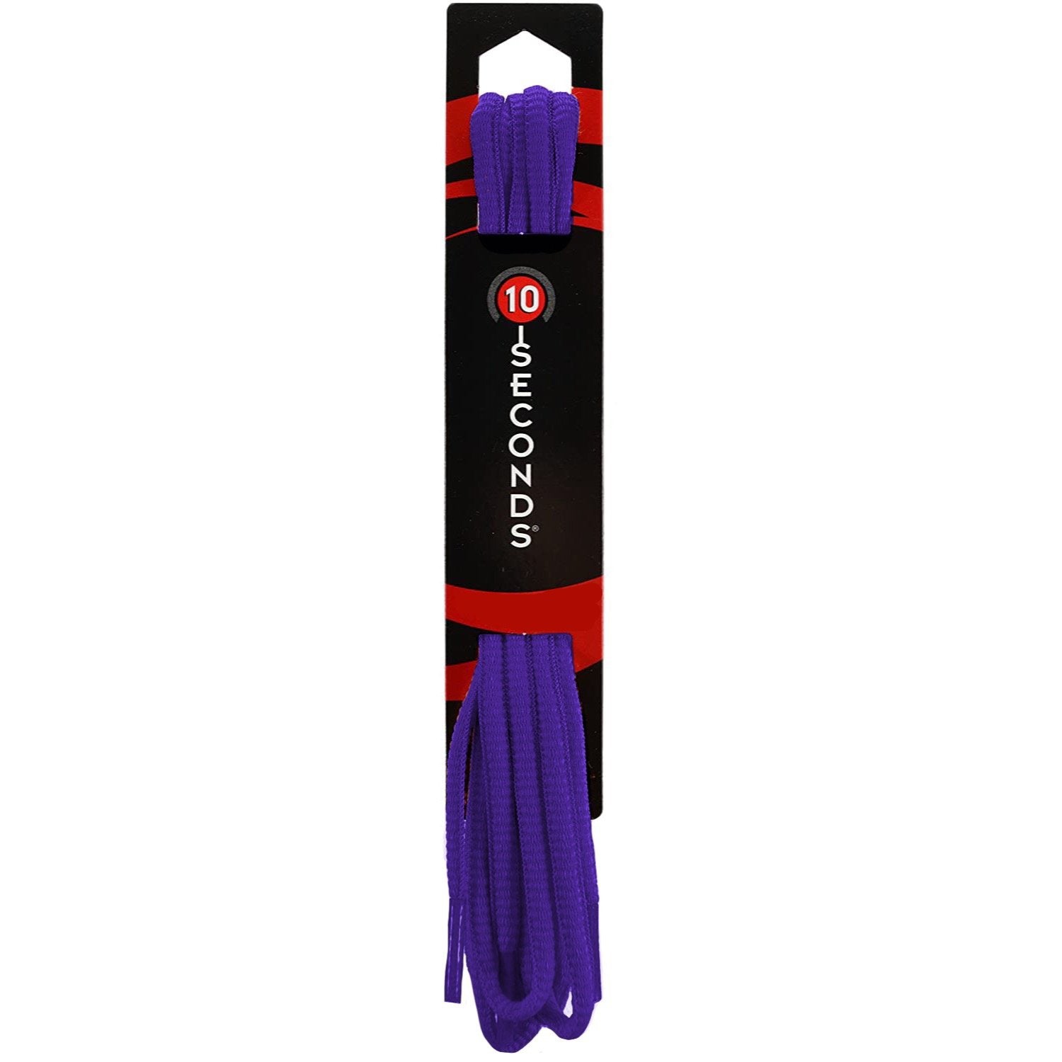 10 Seconds, Classics Oval Athletic Shoelace, Unisex, Purple