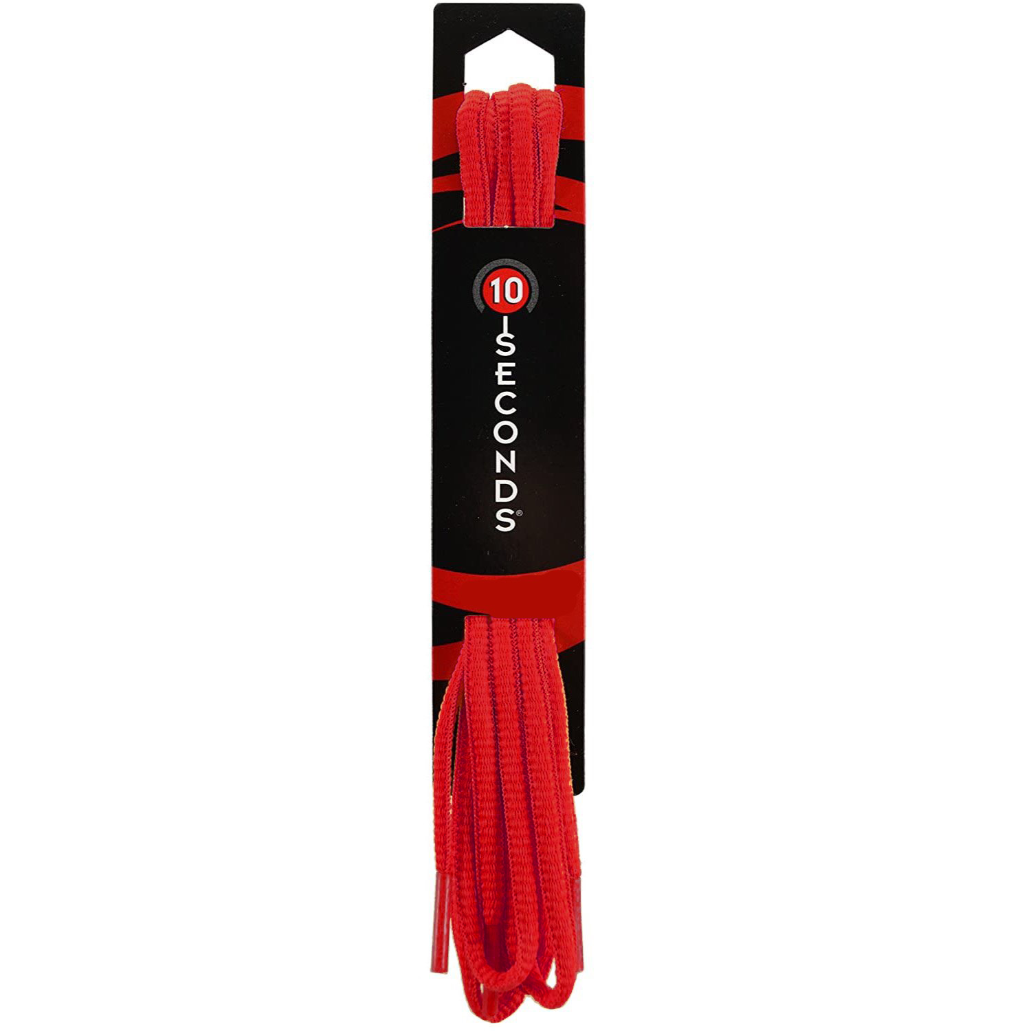 10 Seconds, Classics Oval Athletic Shoelace, Unisex, Red