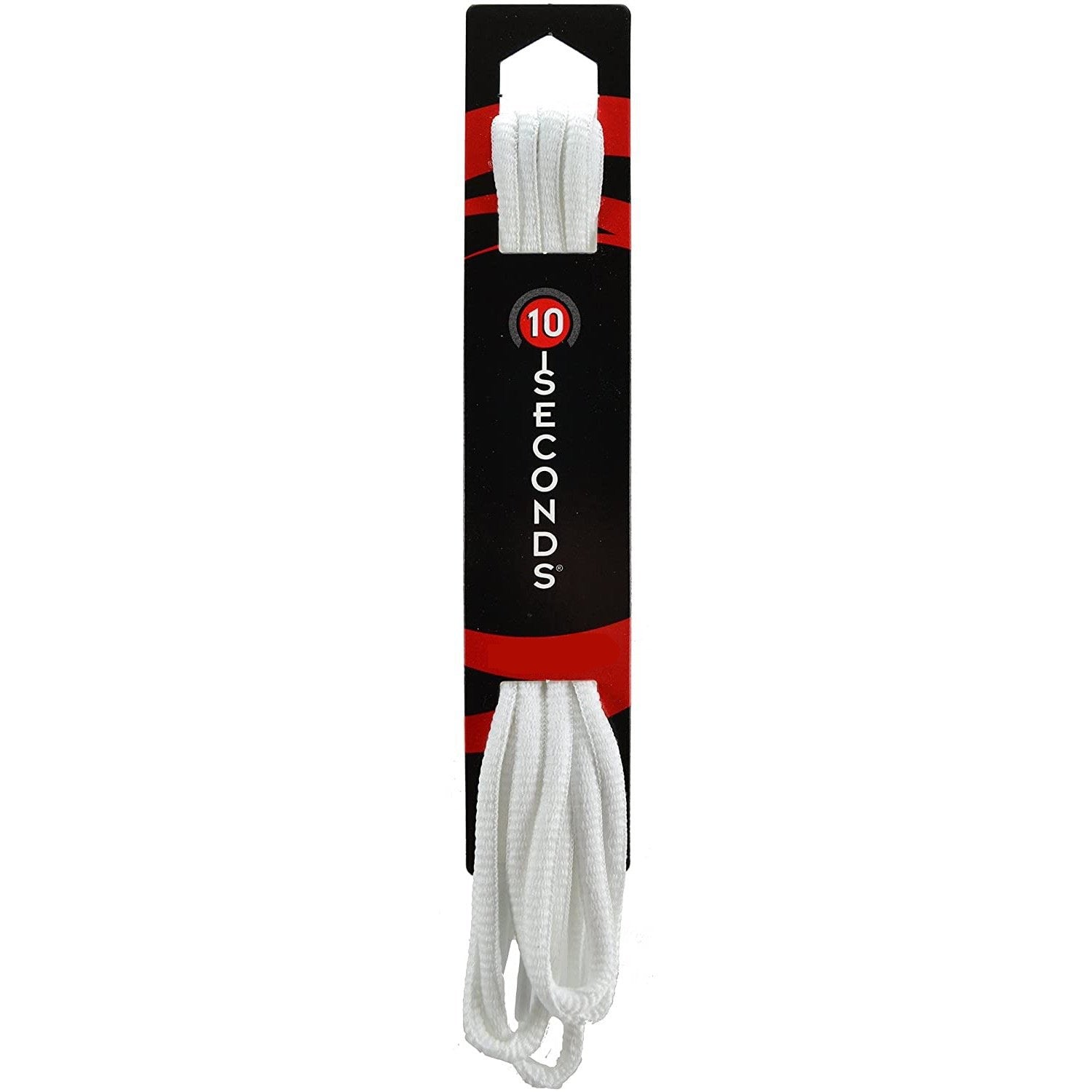 10 Seconds, Classics Oval Athletic Shoelace, Unisex, White