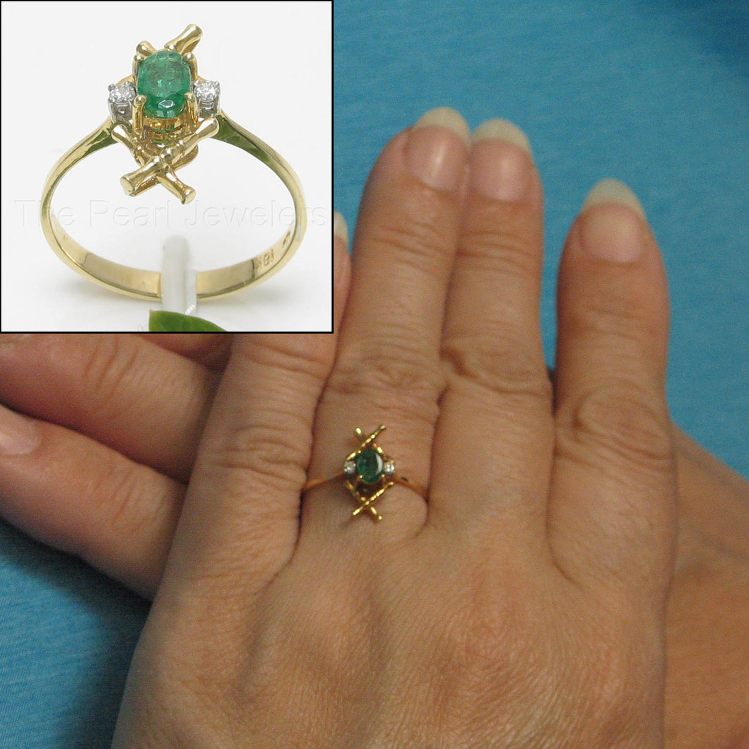 3200283-14k-Solid-Yellow-Gold-Genuine-Natural-Diamond-Oval-Emerald-Ring