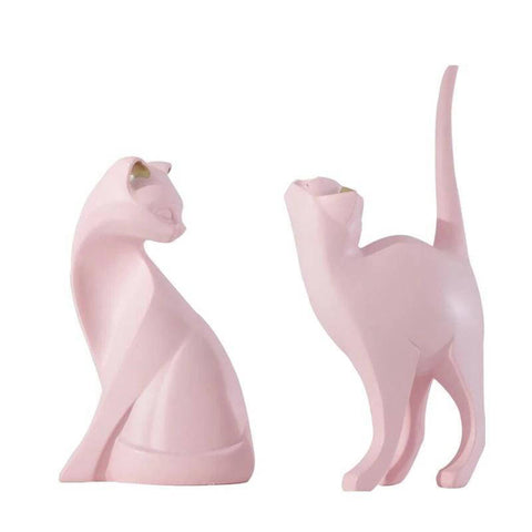 Statue Chat Resine Design Chat Chou