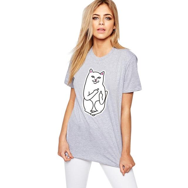 T Shirt Chat Doigt D Honneur Chat Chou