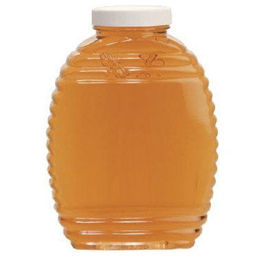 16 oz Embossed Bee Plastic Jar with Lid - Queen Right Colonies
