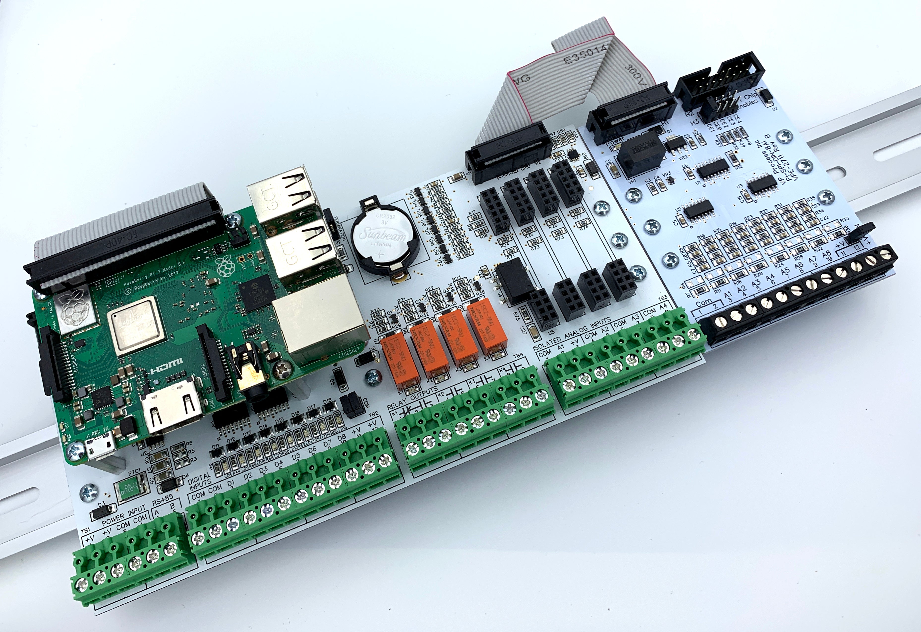 PI-SPI-DIn Multi I/O Interface c/w PI-SPI-DIN-8AI Module