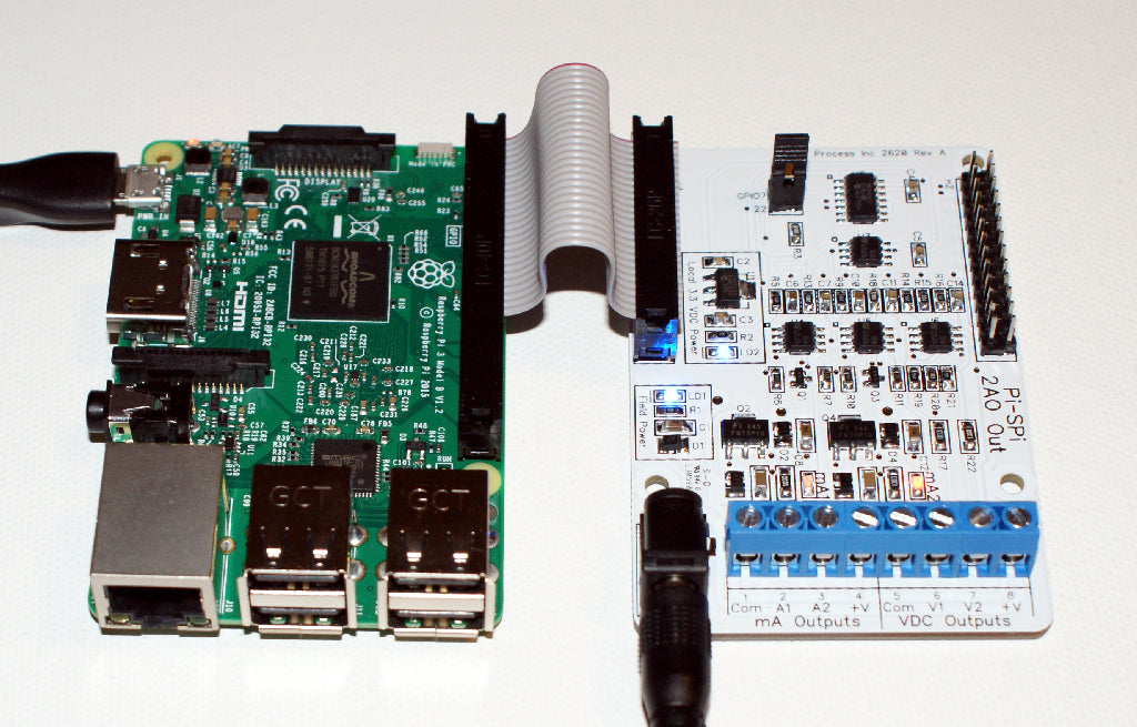 Pi-SPi-2AO Raspberry Pi 4-20 mA Output Module
