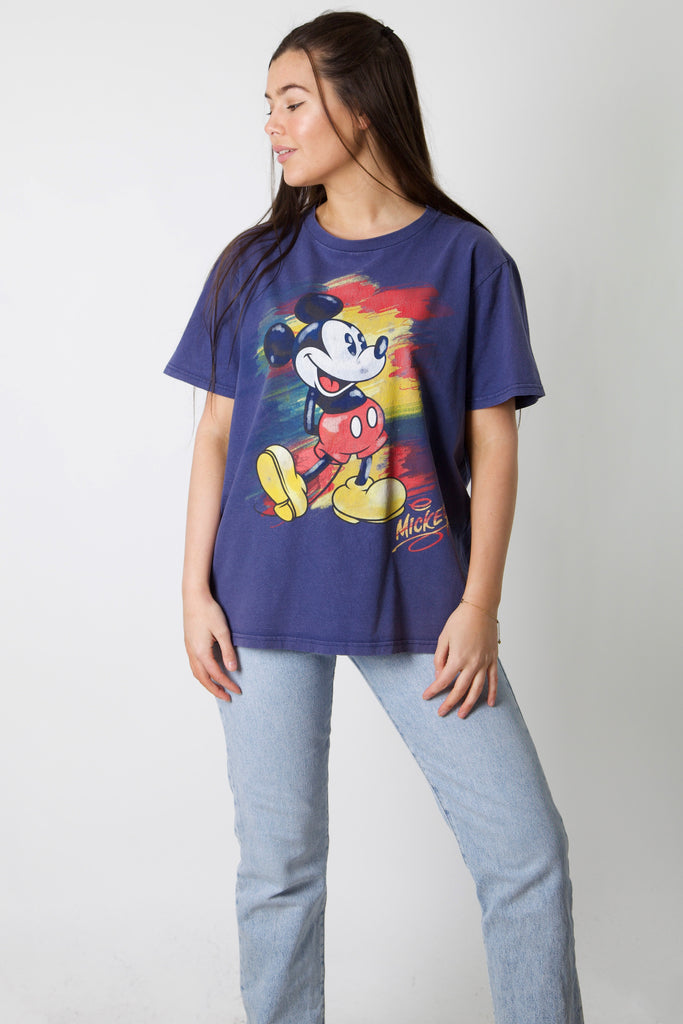 Mickey Print & Embroidery Tee – Forces Vintage