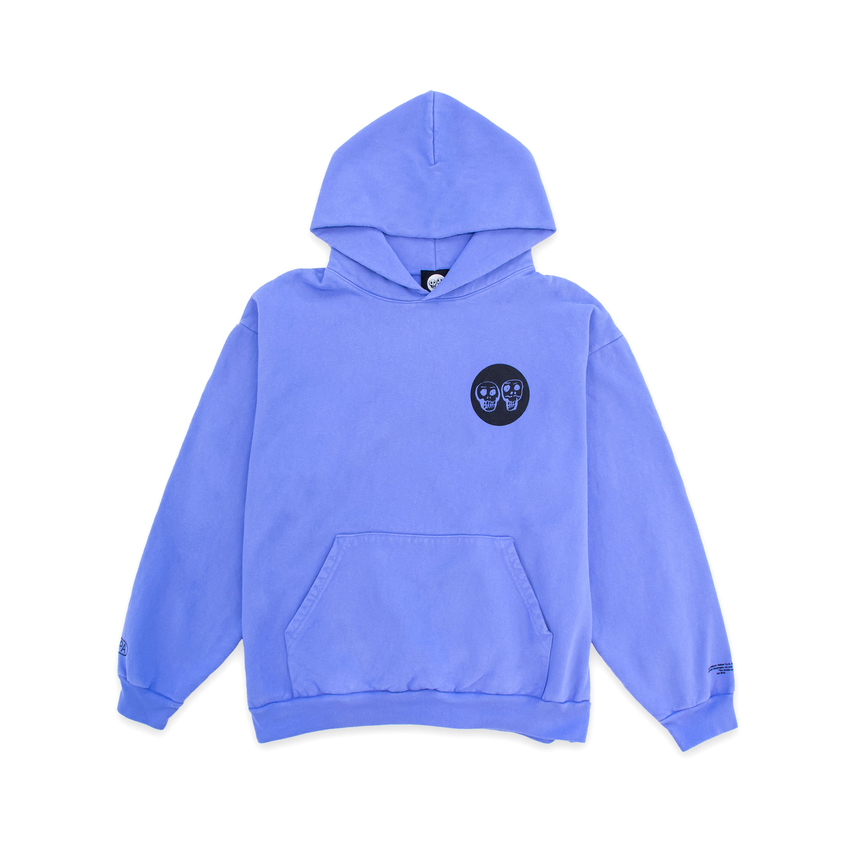 Garment Dye Double Zipper Hoodie