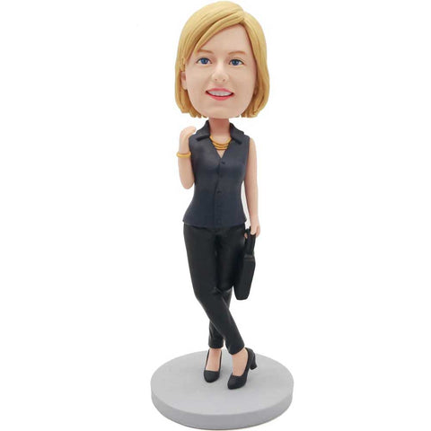 Capable Office Lady Boss Gift Custom Bobblehead