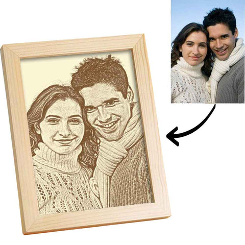 Engraved Custom Wooden Photo