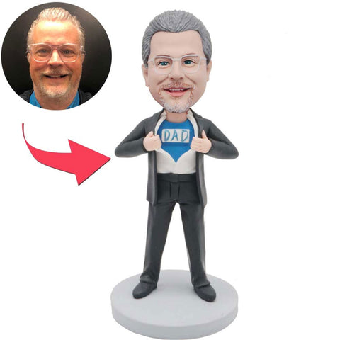 Father's Day Gift Super Dad Custom Bobblehead