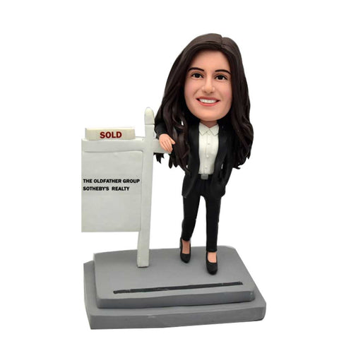 custom Real Estate Realtor bobblehead