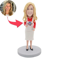 Mother's Day Gifts Super Mom In Apron Custom Bobbleheads