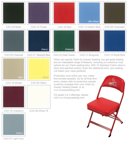 Clarin Upholstery Color Choices