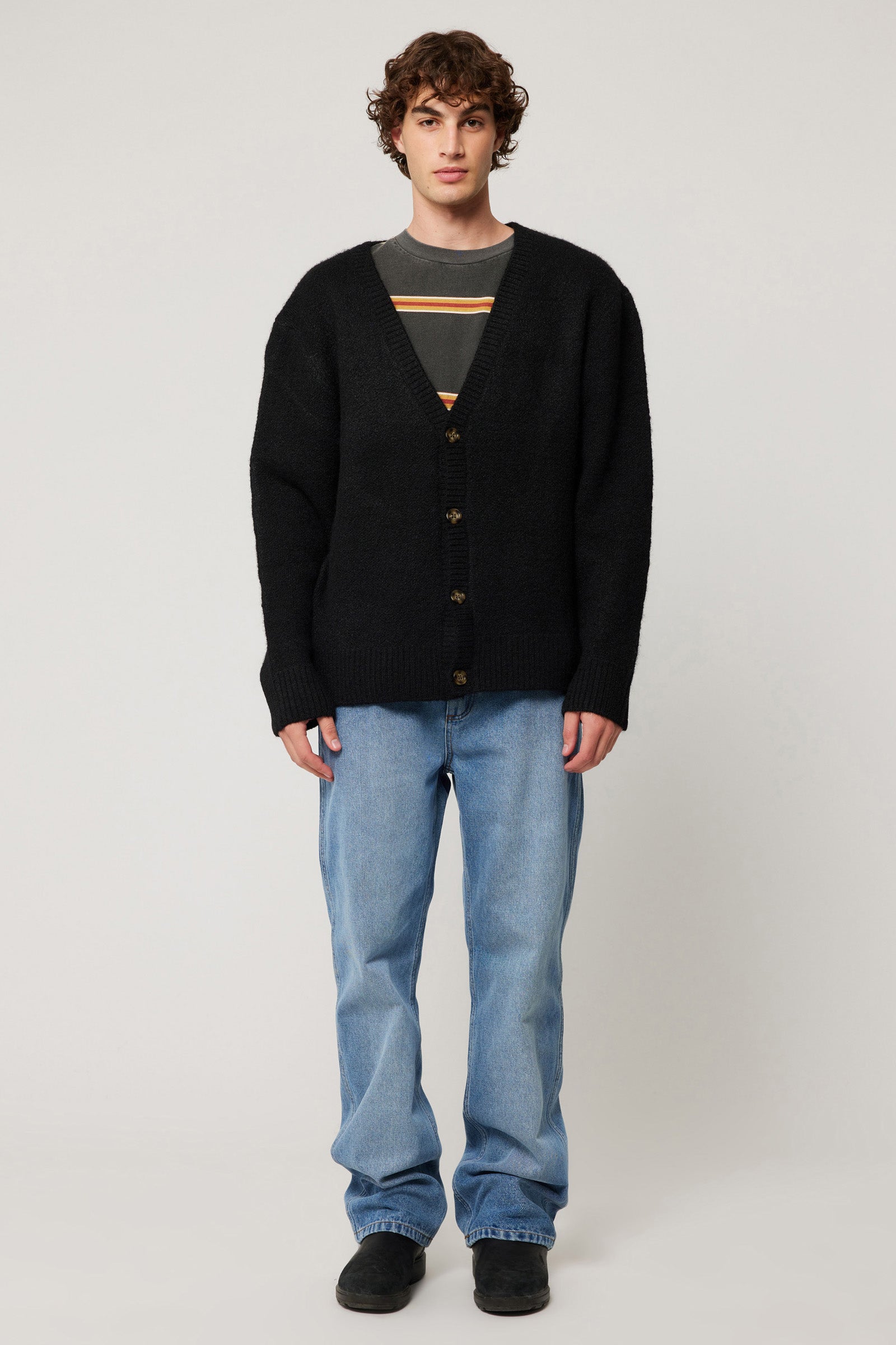 Rolla's Teddy Cardigan In Black