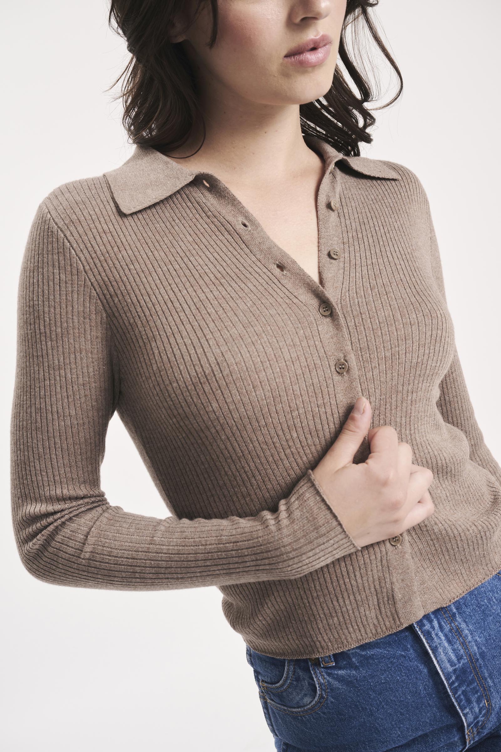 Buy Caroline Knit Longsleeve Top - Mink Online | Rollas Jeans