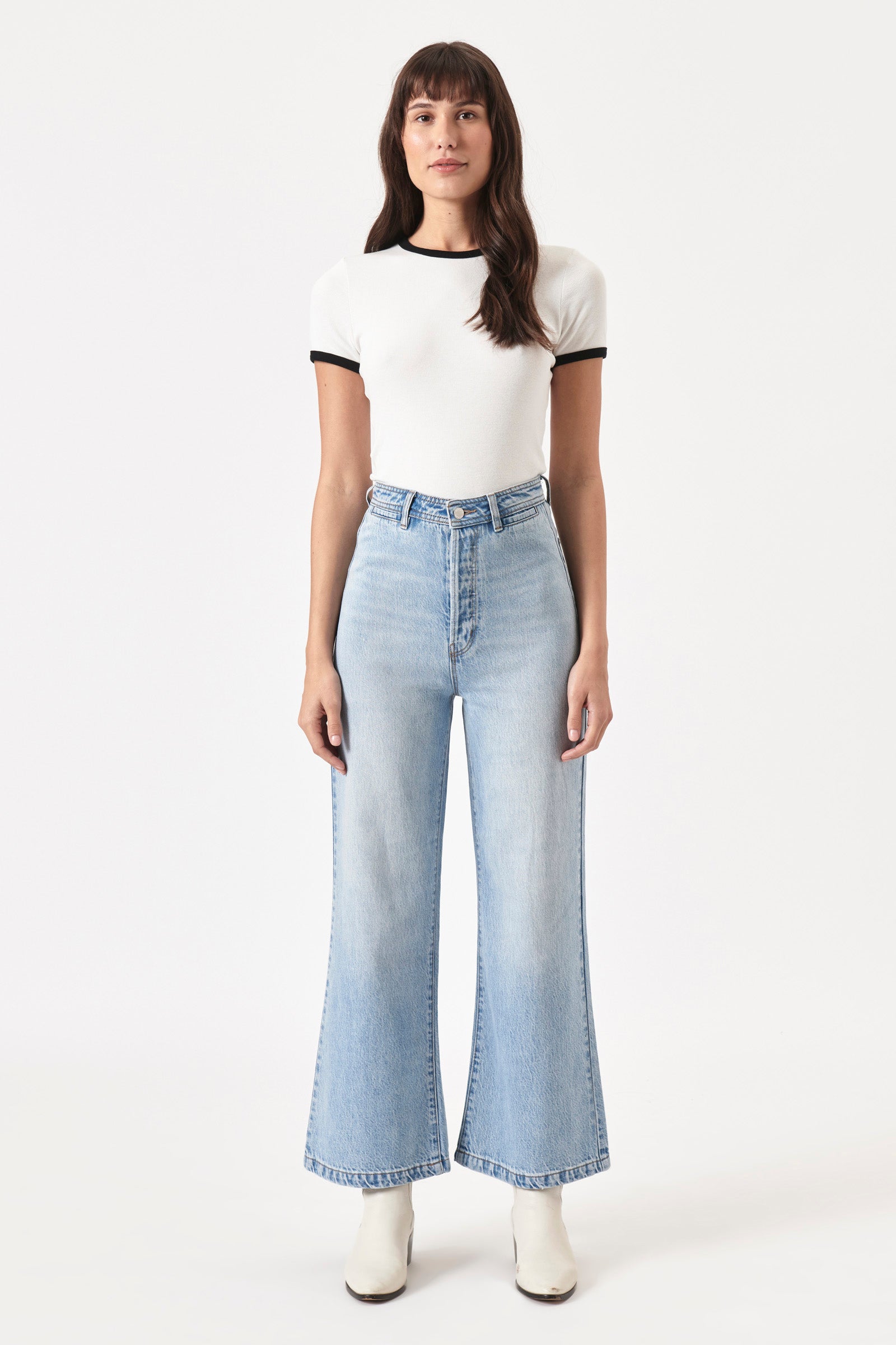 Sailor Light Wash High Rise Wide-Leg Jeans