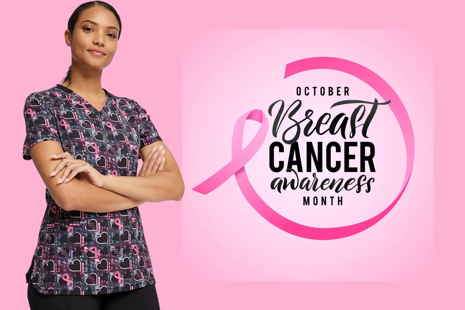Breast Cancer Awareness Think Pink scrubs collection at Scrub Pro Uniforms.