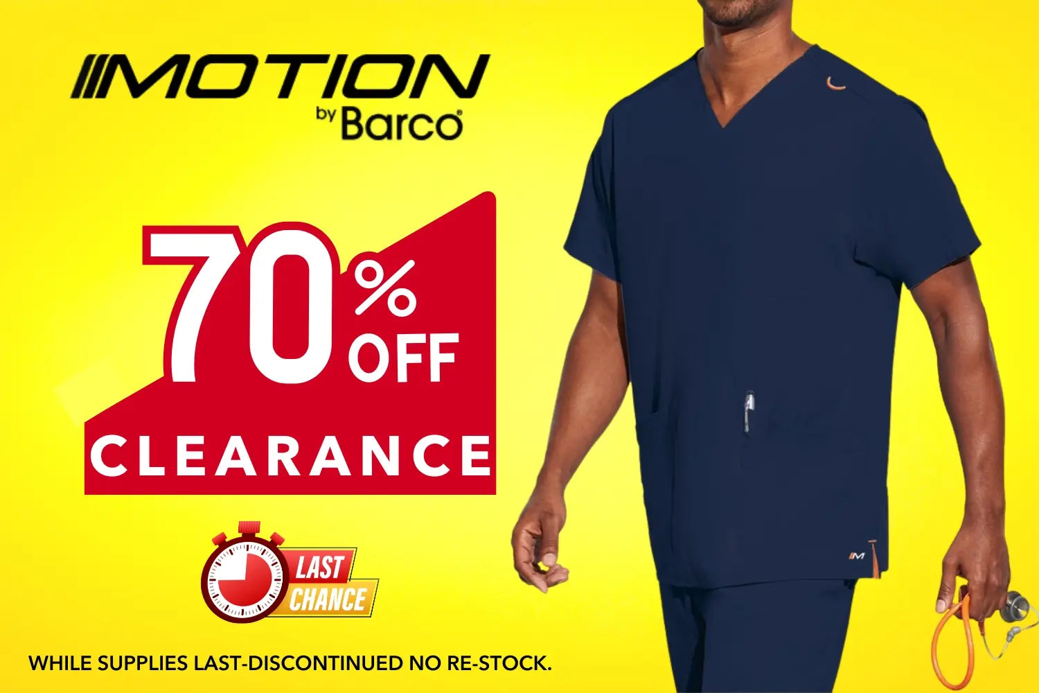 Barco Motion scrubs are 70% off at Scrub Pro Uniforms. While supplie last. Discontinued no restock.