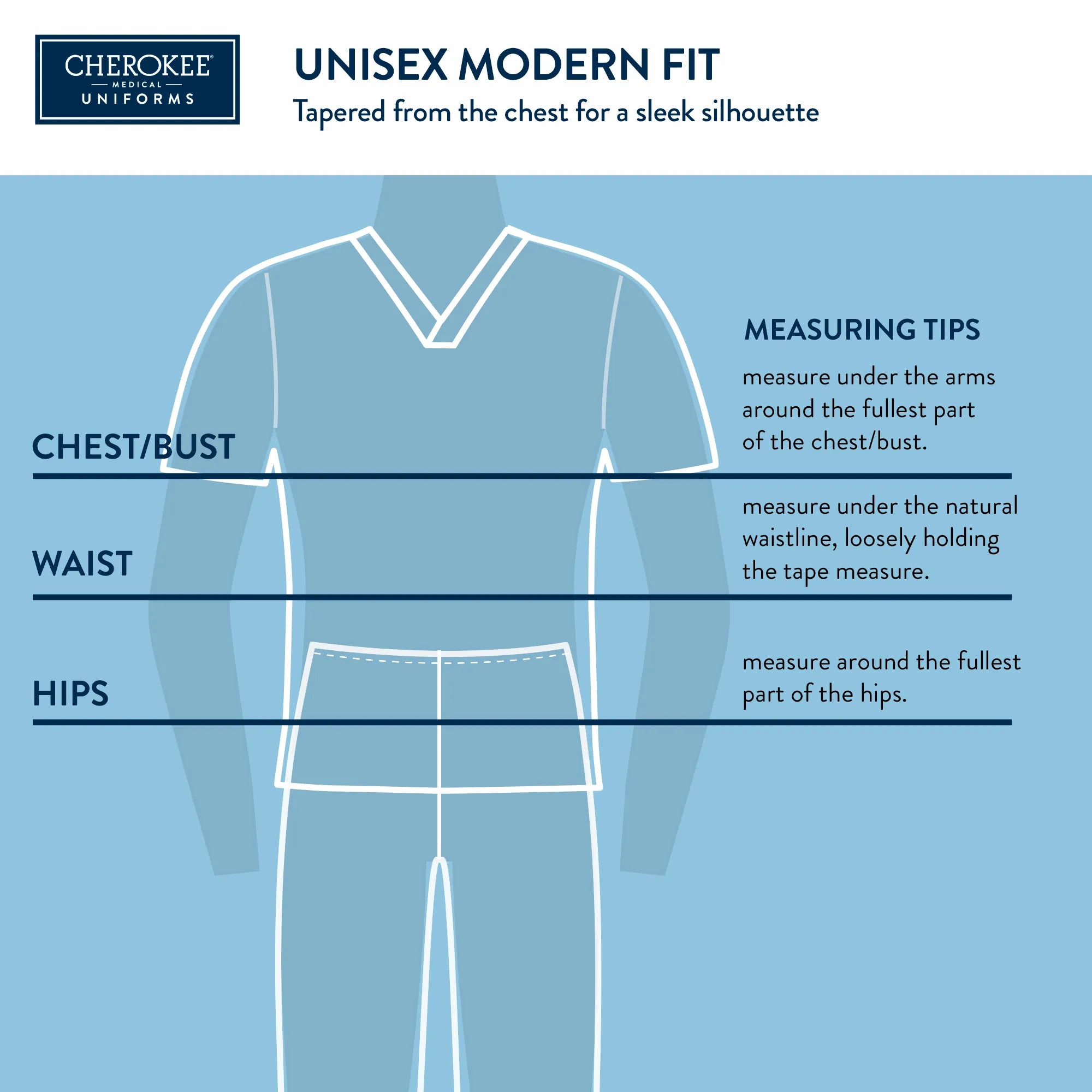 Cherokee Medical Uniforms Unisex Modern Fit Scrubs Size Chart – Scrub ...