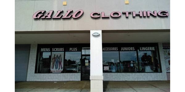 Gallo Clothing & Scrub Pro Uniforms store outside of Eastpoint Mall, Baltimore Maryland.