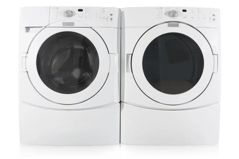 Front load washer and dryer for washing scrubs.