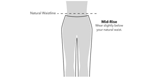 Scrub pants waist fit guide for mid-rise scrub pants at Scrub Pro Uniforms.