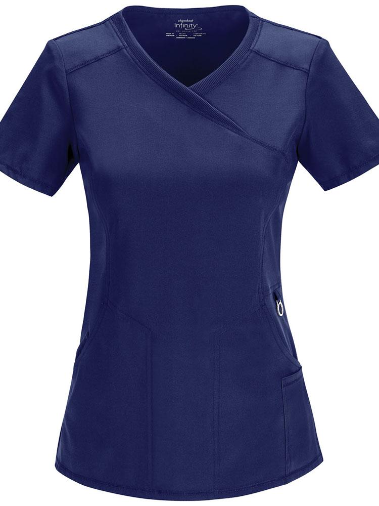 Infinity Women's Round Neck Scrub Top