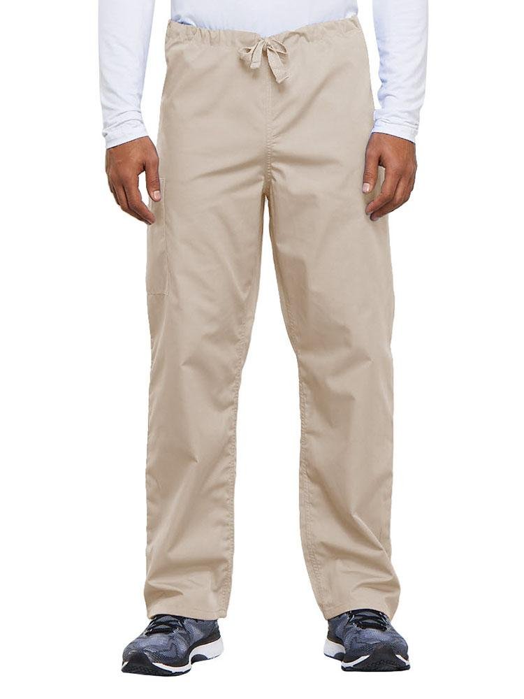 Cherokee Workwear Originals Unisex Drawstring Cargo Scrub Pant | Khaki ...