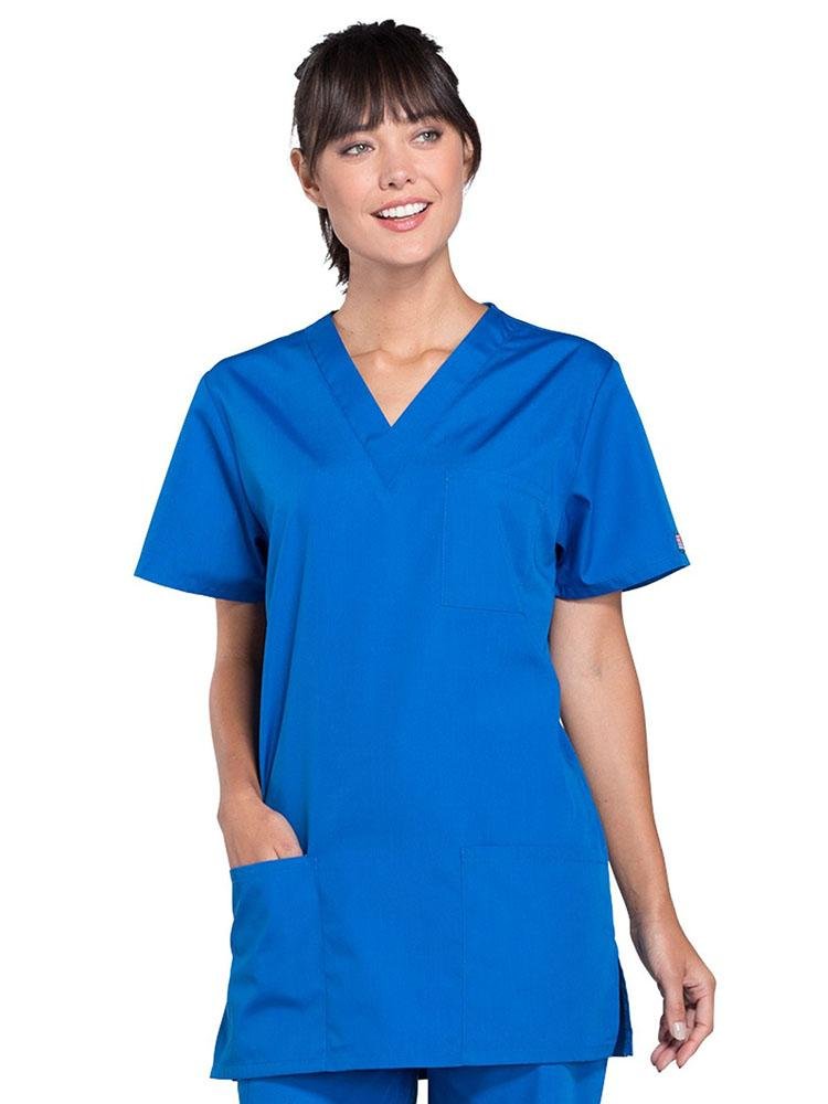 Cherokee Workwear Originals Unisex Multi Pocketed V Neck Scrub Top R 