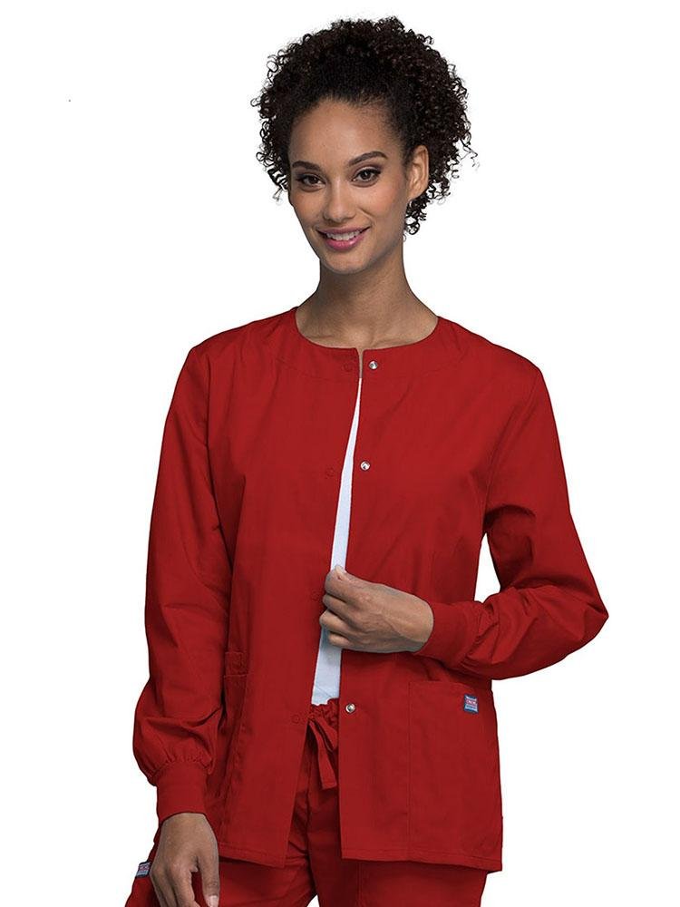 MAZEL UNIFORMS Womens Scrub Jacket Warm UP Jacket with Snaps Many Colors :  : Clothing, Shoes & Accessories