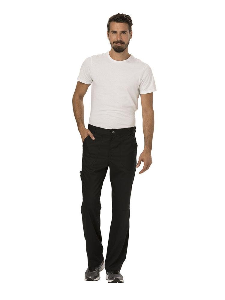 Cherokee Workwear Revolution Men's Drawstring Cargo Scrub Pant | Black ...