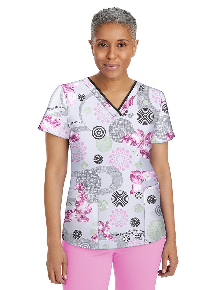 Clearance Women's Amanda Nature Lover Print Scrub Top