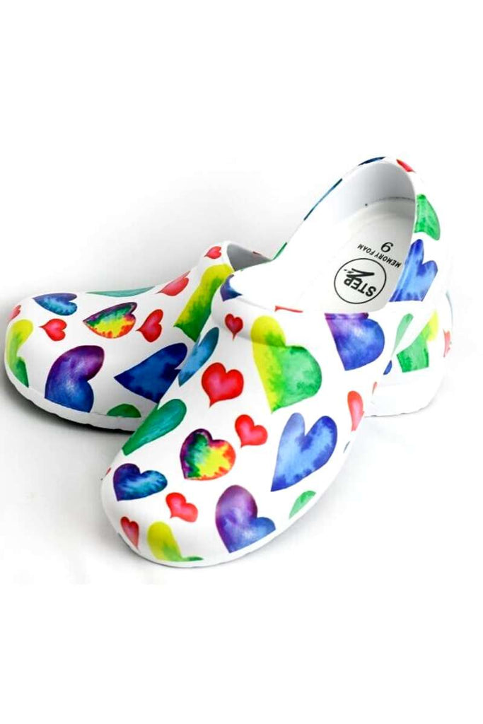 Radyan Rainbow Clogs for Women - Comfortable Slip Resistant Shoes