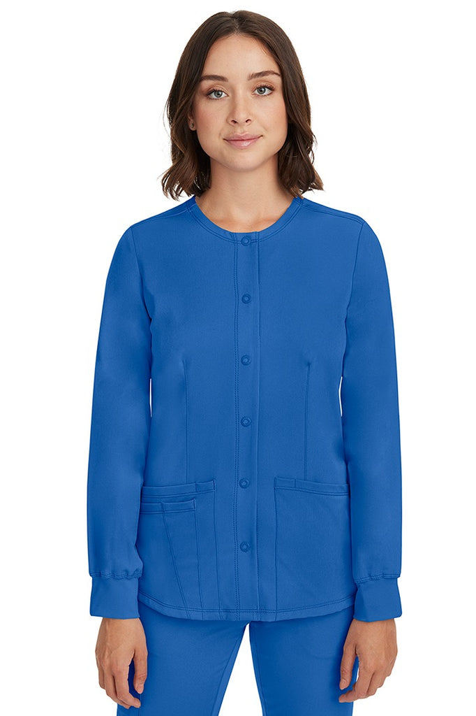 WOMENS SCRUB JACKET WARM UP JACKET WITH SNAPS MANY COLORS