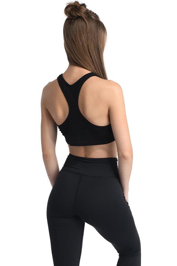 Triaction Zen Top Bras In black, Sports Crop Tops