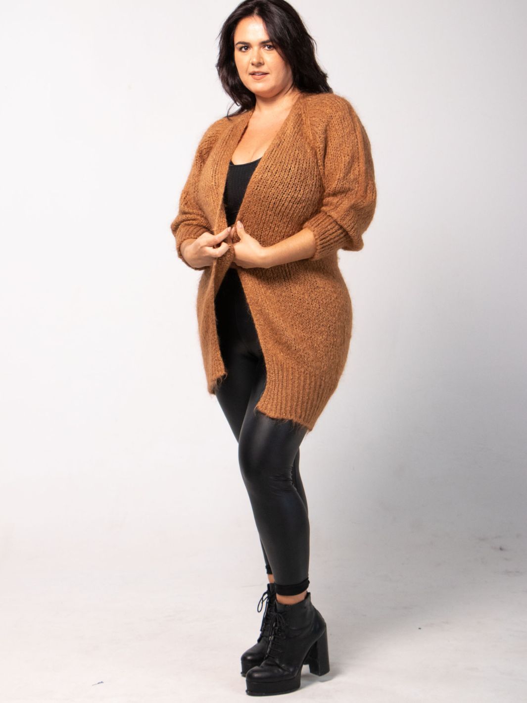 Pierson Color Block Cardigan | Camel