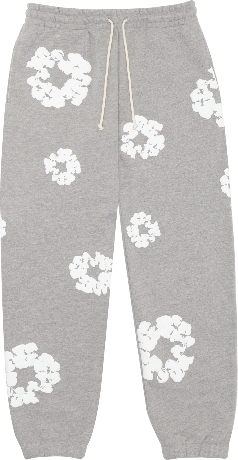 The Cotton Wreath Sweatpants Grey - Denim Tears