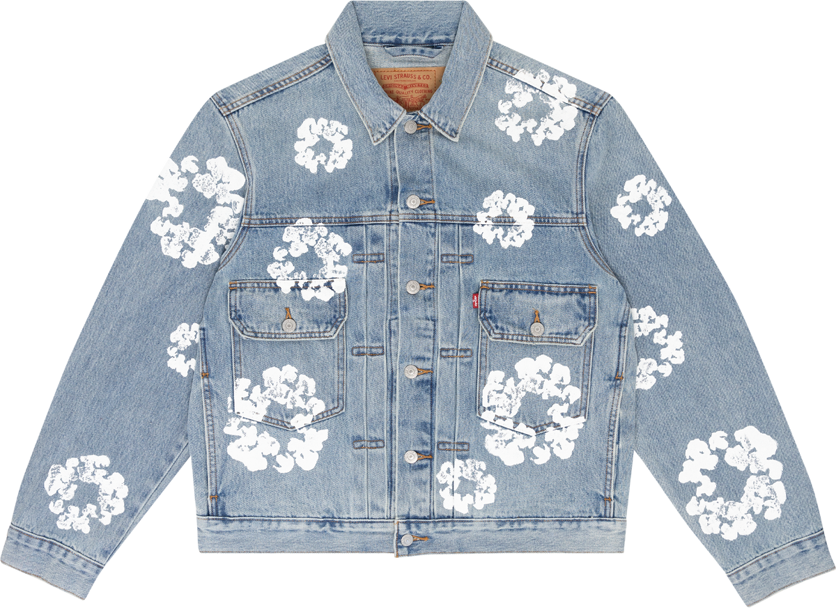 TYPE - 2 ALL OVER WREATH LIGHT WASH - Denim Tears