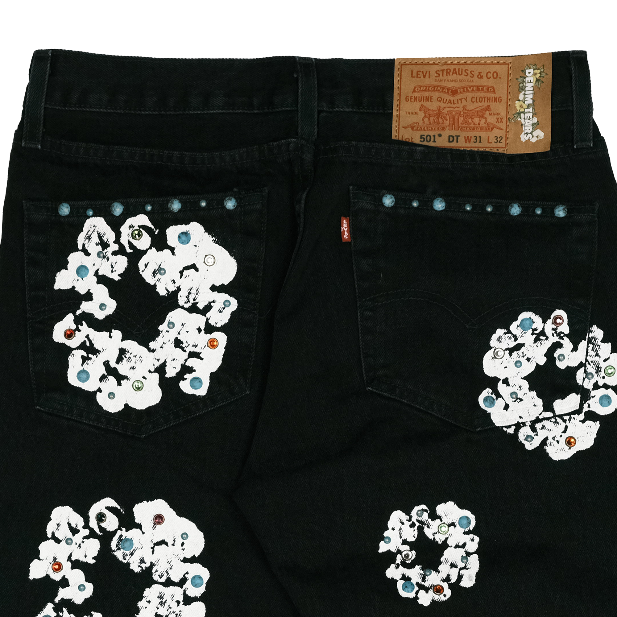 DSMG × DENIM TEARS Rhinestone 501 denim 問屋 - xn--72-glcedg4btat