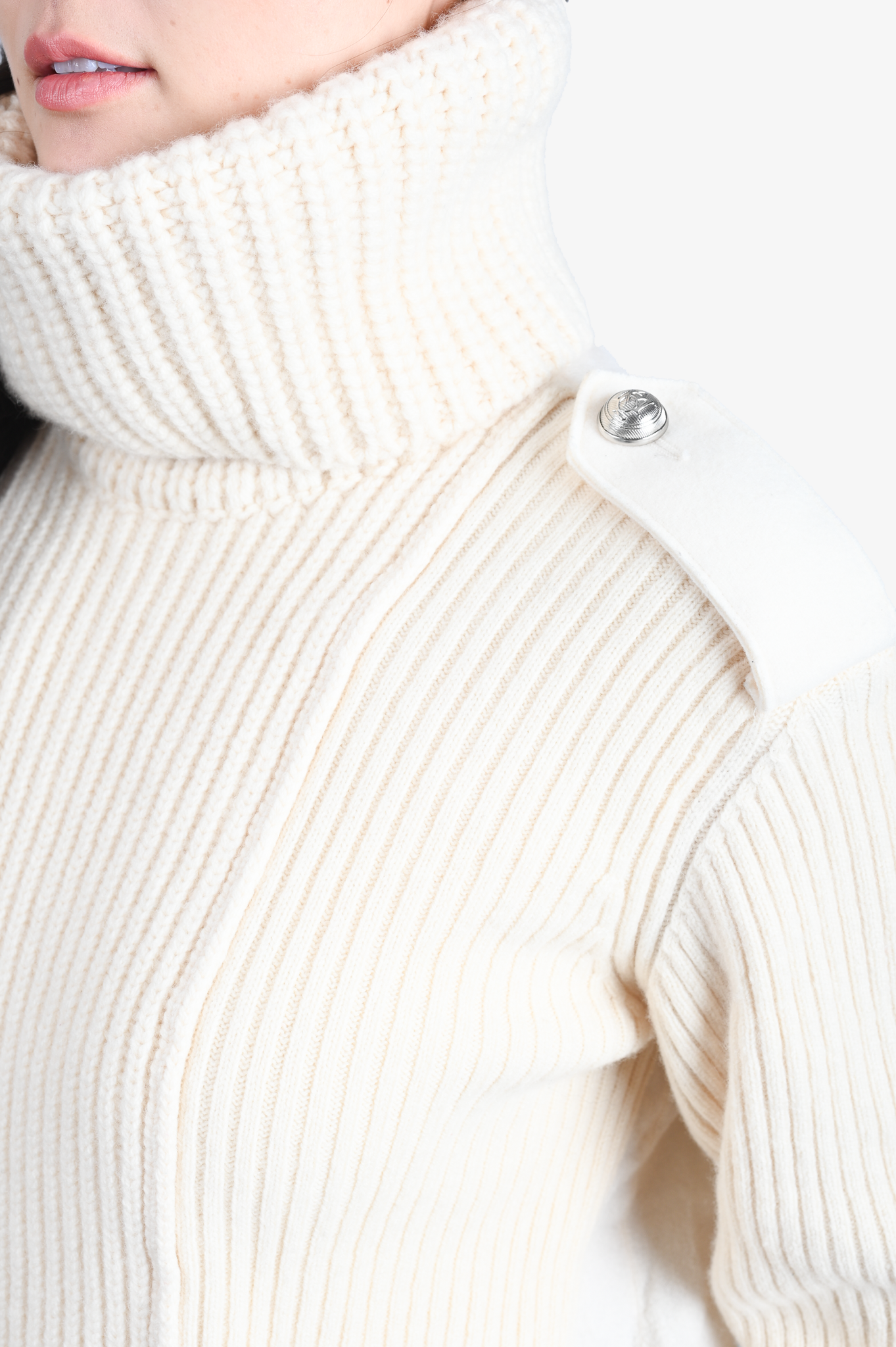 Chanel Resort 2019 Cream 'La Pausa Cruise' S/S Cashmere Sweater sz