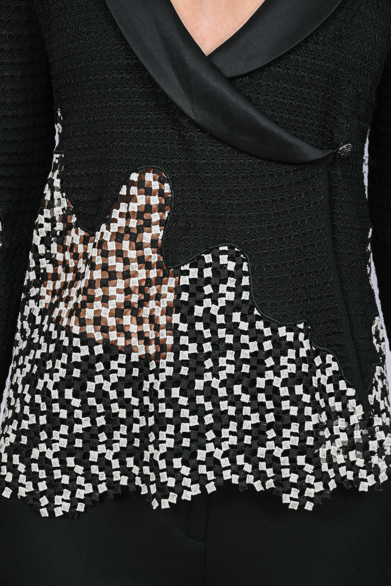 Chanel Black Cotton Crochet CC Button Cardigan sz 38 – Mine & Yours