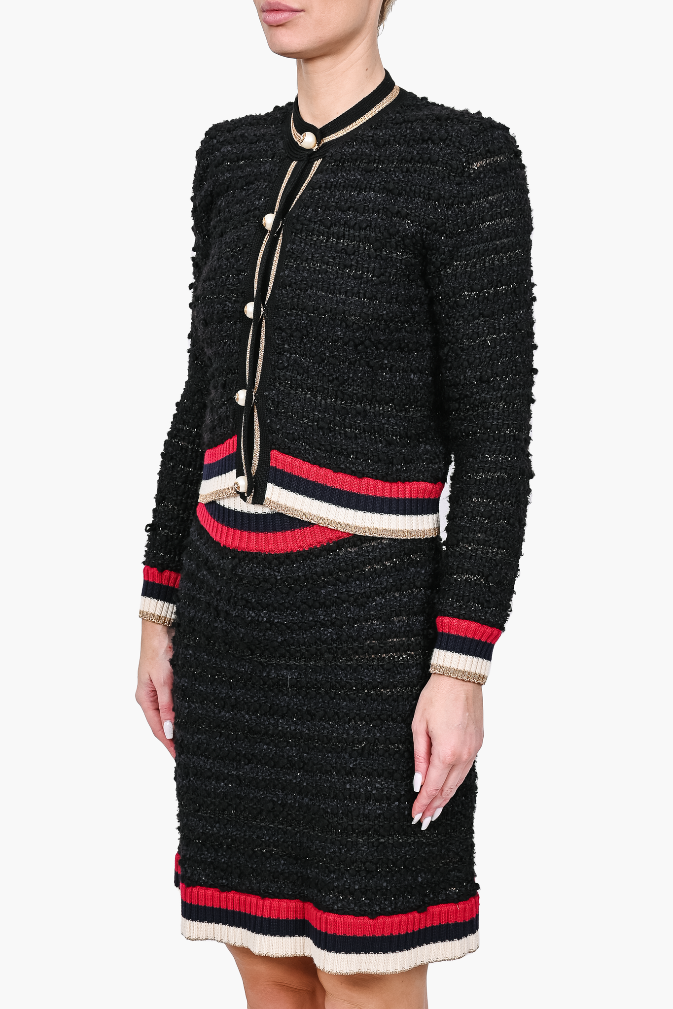 Vintage Chanel Raffia Tweed Jacket & Skirt Suit Set – Recess