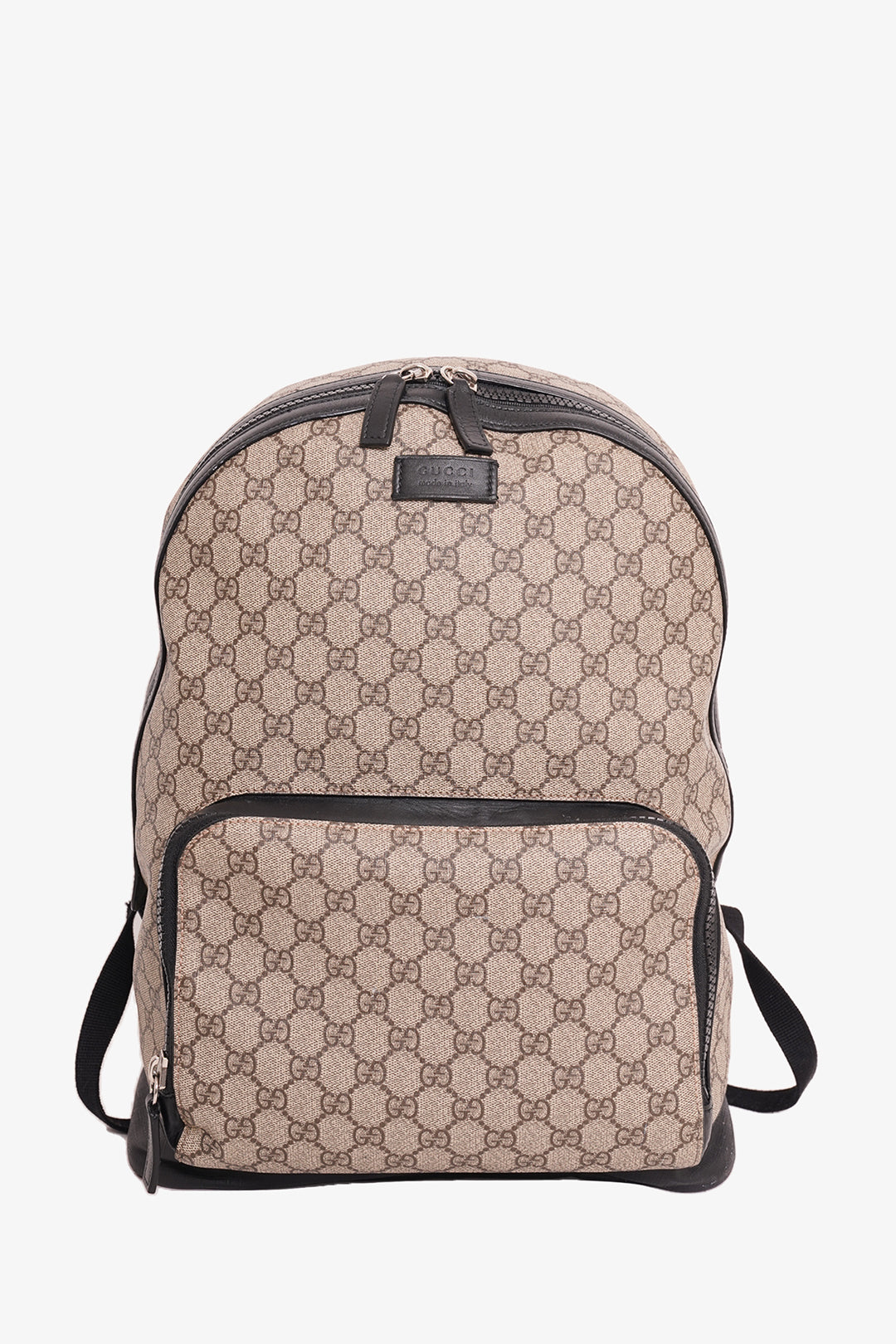 Gucci GG Supreme Canvas & Black Leather Small Eden Backpack, myGemma