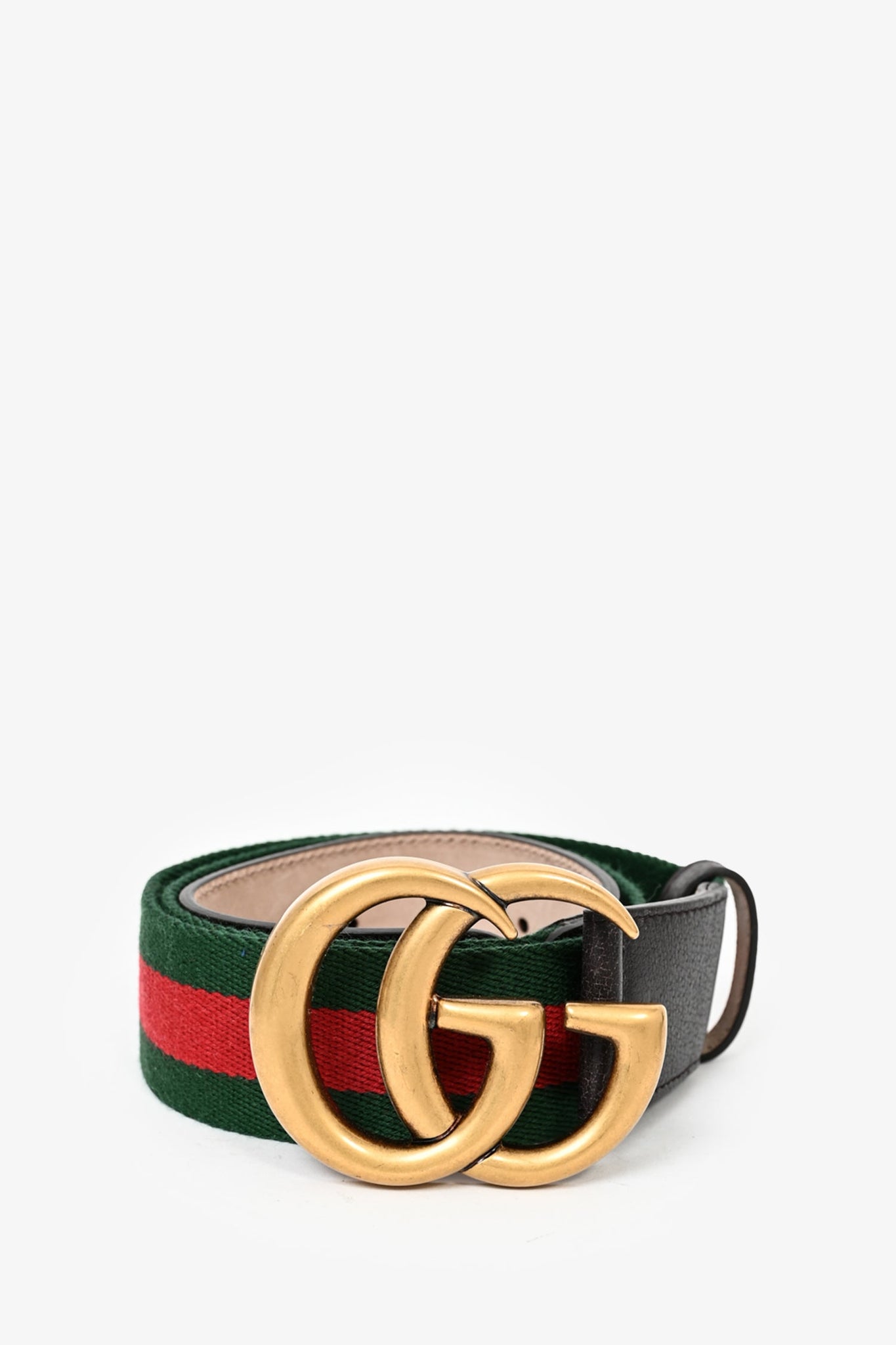 Gucci 1.5" Black Leather Marmont Belt Silver GG Buckle size 80 / 32  Unisex