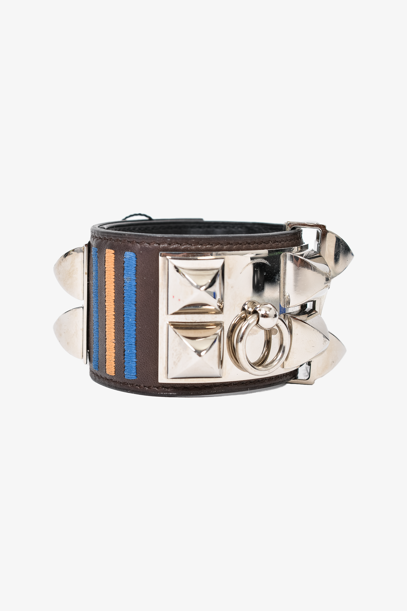 Hermes Bleu France Epsom Leather Artemis Bracelet with Gold