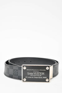 Louis Vuitton Damier Graphite Men's Belt Sz. 85/34 - Boca Pawn