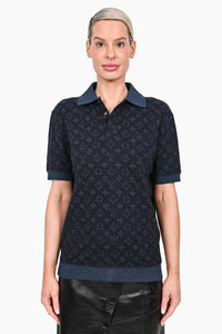 Louis Vuitton Signature Polo with Embroidery BLACK. Size L0