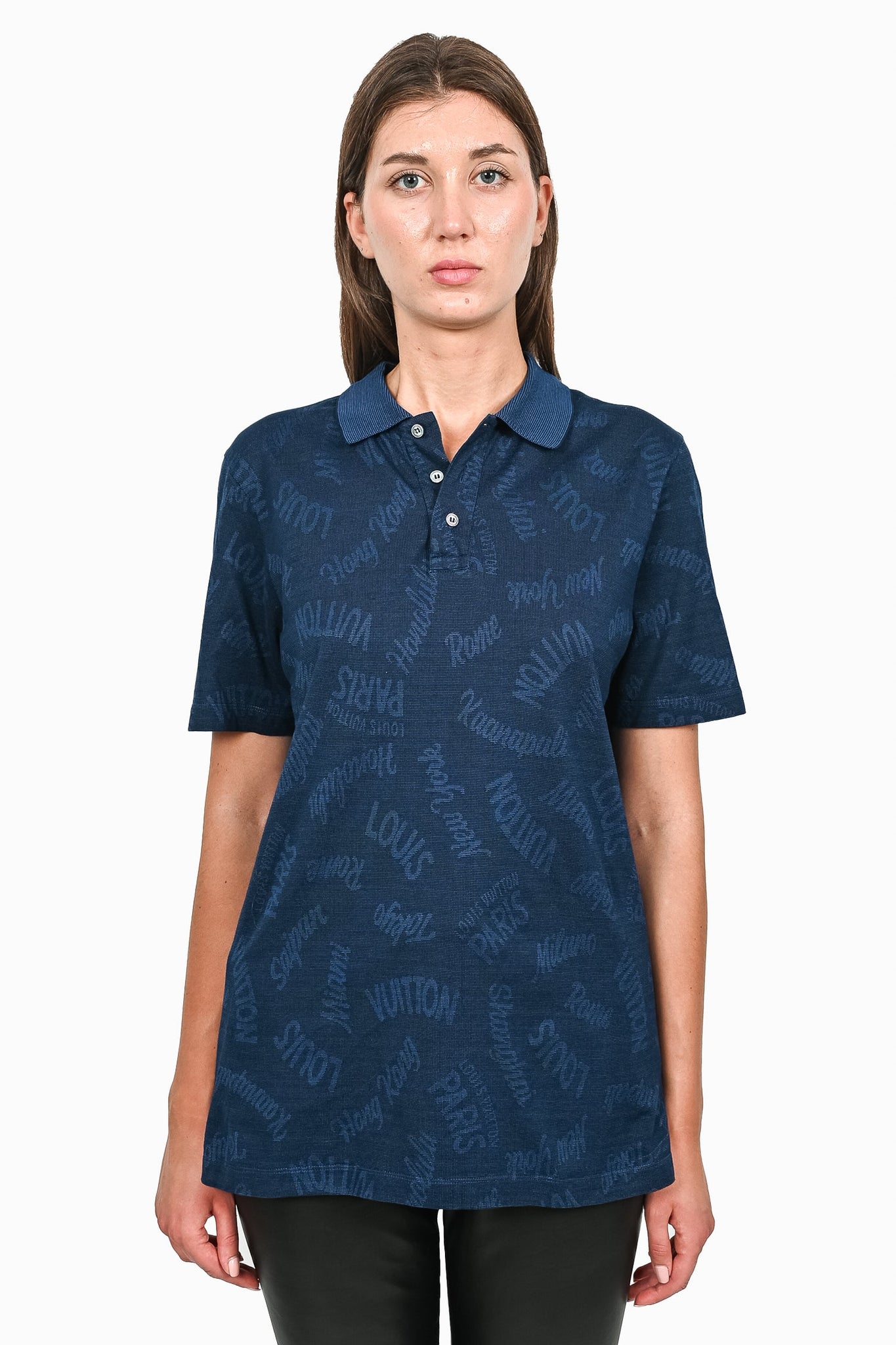 Louis Vuitton Logo Brown Polo Shirt - USALast