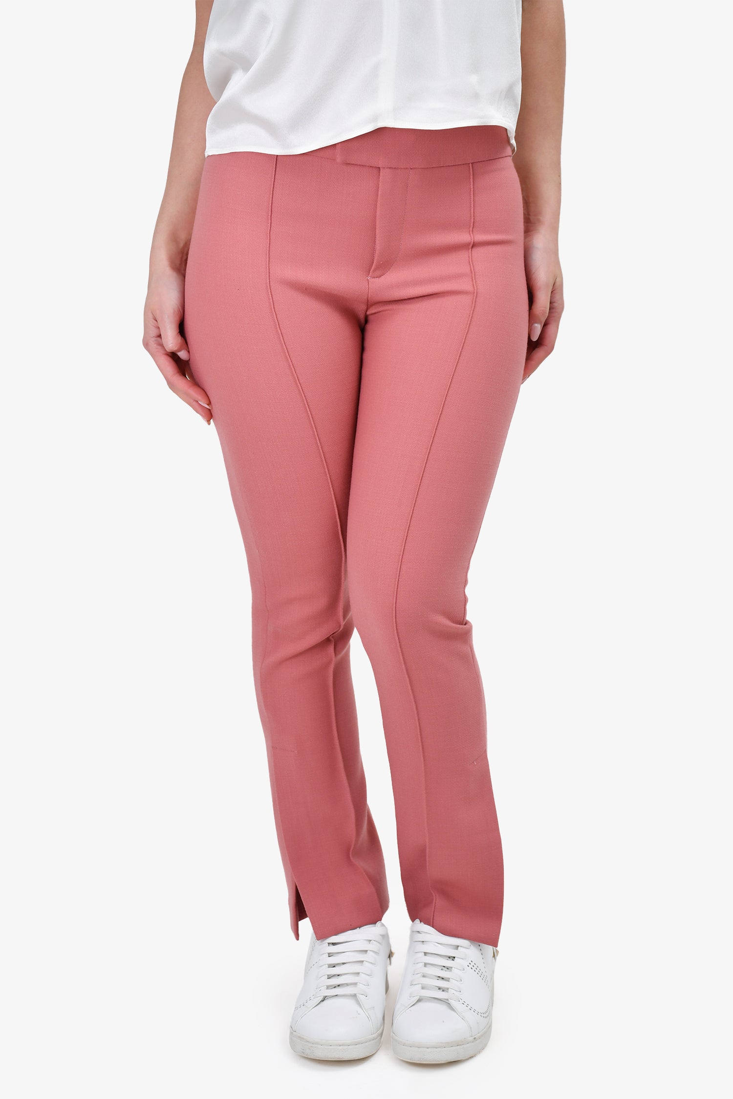 image of Smythe Pink Tapered Leg Trousers Size 2