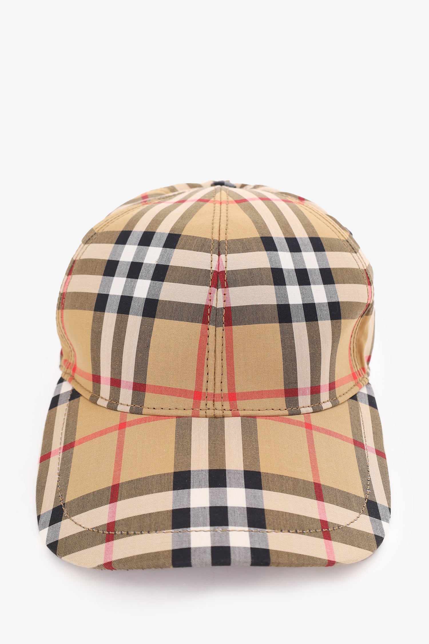 Image of Burberry Beige Nova Check Baseball Cap Size S/M